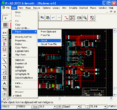   Edit/Paste/Circuit